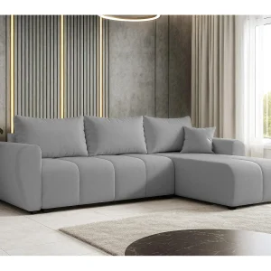 AX LIVING Hoekbank Malatya L Mini met slaapfunctie lichtgrijs rechts