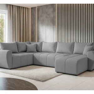 AX LIVING XXL U-bank Malatya lichtgrijs 303 cm met slaapfunctie links AX LIVING XXL U-bank Malatya lichtgrijs 303 cm met slaapfunctie links