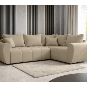 AX LIVING Hoekbank Malatya L met slaapfunctie lichtbruin 235 cm rechts AX LIVING Hoekbank Malatya L met slaapfunctie lichtbruin 235 cm rechts