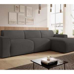 AX LIVING Hoekbank L-vorm Didim mini grijs 310 cm stijlvol rechts
