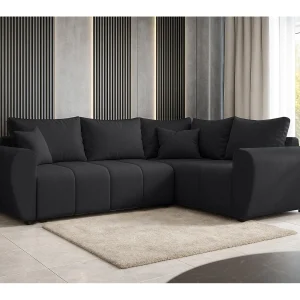 AX LIVING Hoekbank Malatya L met slaapfunctie zwart 235 cm rechts