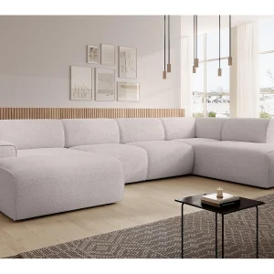 AX LIVING XXL bank U-vorm Didim crème 378 cm modern ruim rechts