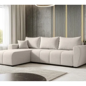 AX LIVING Hoekbank Malatya L Mini met slaapfunctie beige links