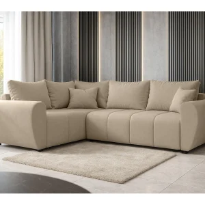 AX LIVING Hoekbank Malatya L met slaapfunctie lichtbruin 235 cm links AX LIVING Hoekbank Malatya L met slaapfunctie lichtbruin 235 cm links