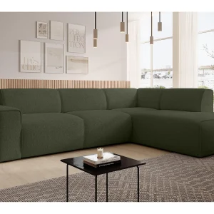 AX LIVING Hoekbank L-vorm Didim L groen 292 cm stijlvol comfortabel rechts AX LIVING Hoekbank L-vorm Didim L groen 292 cm stijlvol comfortabel rechts