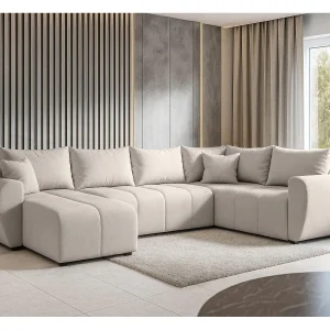 AX LIVING XXL U-bank Malatya beige 303 cm met slaapfunctie rechts AX LIVING XXL U-bank Malatya beige 303 cm met slaapfunctie rechts