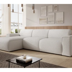 AX LIVING Hoekbank L-vorm Didim mini wit 310 cm stijlvol links AX LIVING Hoekbank L-vorm Didim mini wit 310 cm stijlvol links