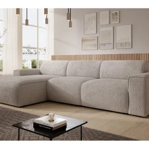AX LIVING Hoekbank L-vorm Didim mini ivoor 310 cm stijlvol links