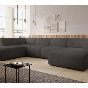 AX LIVING XXL bank U-vorm Didim grijs 378 cm modern ruim links