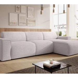 AX LIVING Hoekbank L-vorm Didim mini crème 310 cm stijlvol rechts