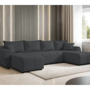 AX LIVING U-bank Malatya met slaapfunctie donkergrijs 311 cm AX LIVING U-bank Malatya met slaapfunctie donkergrijs 311 cm