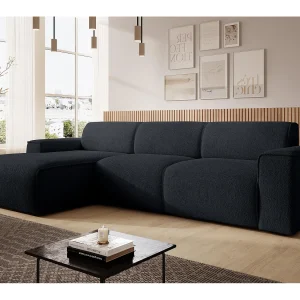 AX LIVING Hoekbank L-vorm Didim mini zwart 310 cm stijlvol links AX LIVING Hoekbank L-vorm Didim mini zwart 310 cm stijlvol links