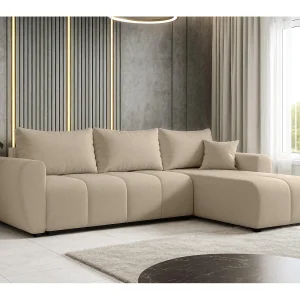 AX LIVING Hoekbank Malatya L Mini met slaapfunctie lichtbruin rechts