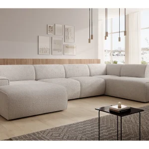 AX LIVING XXL bank U-vorm Didim ivoor 378 cm modern ruim rechts