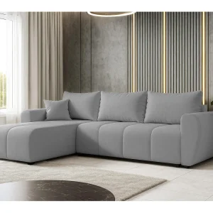 AX LIVING Hoekbank Malatya L Mini met slaapfunctie lichtgrijs links