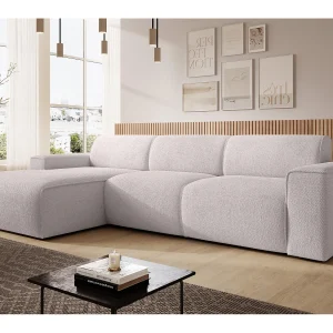 AX LIVING Hoekbank L-vorm Didim mini crème 310 cm stijlvol links