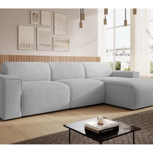 AX LIVING Hoekbank L-vorm Didim mini lichtgrijs 310 cm stijlvol rechts