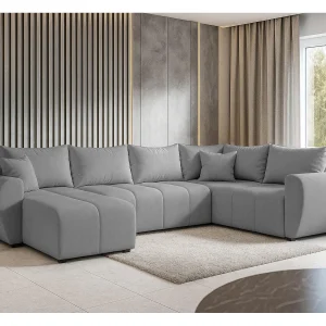 AX LIVING XXL U-bank Malatya lichtgrijs 303 cm met slaapfunctie rechts AX LIVING XXL U-bank Malatya lichtgrijs 303 cm met slaapfunctie rechts