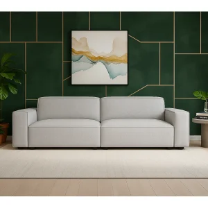3-zits Sofa Cursal 244x102x70 cm lichtgrijs Raven 6 3-zits Sofa Cursal 244x102x70 cm lichtgrijs Raven 6