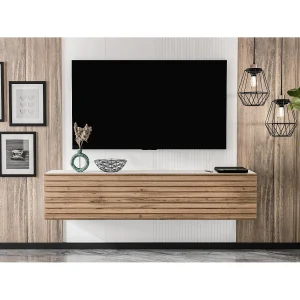 AX LIVING tv kast ZIVOLLI 160 cm wit met wotan ribbel tv meubel modern AX LIVING tv kast ZIVOLLI 160 cm wit met wotan ribbel tv meubel modern