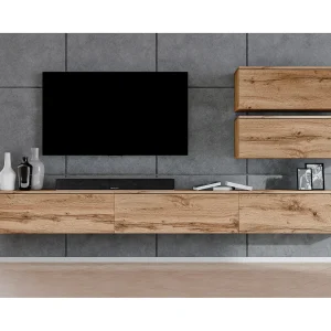AX LIVING Woonwand Loriano V 300 cm eiken Wotan AX LIVING Woonwand Loriano V 300 cm eiken Wotan