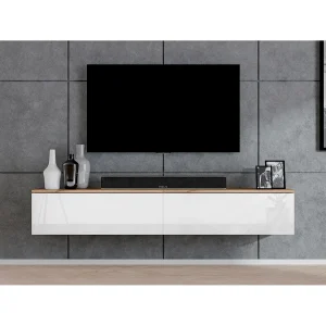AX LIVING TV-meubel Loriano 2×100 cm eiken Wotan/wit hoogglans AX LIVING TV-meubel Loriano 2×100 cm eiken Wotan/wit hoogglans