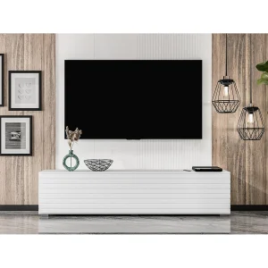 AX LIVING TV-meubel ZIVOLLI 160 cm wit met lamellen AX LIVING TV-meubel ZIVOLLI 160 cm wit met lamellen