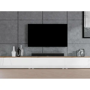 AX LIVING TV-meubel Loriano 3×100 cm eiken Wotan/wit hoogglans AX LIVING TV-meubel Loriano 3×100 cm eiken Wotan/wit hoogglans