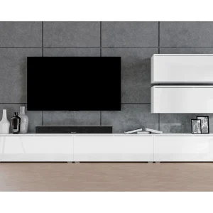 AX LIVING Woonwand Loriano V 300 cm wit mat/hoogglans AX LIVING Woonwand Loriano V 300 cm wit mat/hoogglans