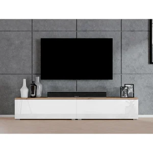 AX LIVING Staand TV-meubel Loriano 2×100 cm eiken Wotan/wit hoogglans AX LIVING Staand TV-meubel Loriano 2×100 cm eiken Wotan/wit hoogglans