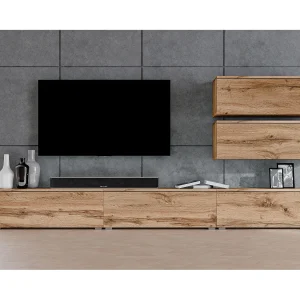 AX LIVING Woonwand Loriano V 300 cm eiken Wotan AX LIVING Woonwand Loriano V 300 cm eiken Wotan