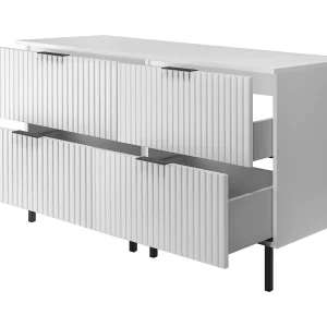 Badkamermeubel, Wit + zwarte handgreep, 120 x 77 x 46 cm, Badkamermeubel, Wit + zwarte handgreep, 120 x 77 x 46 cm,