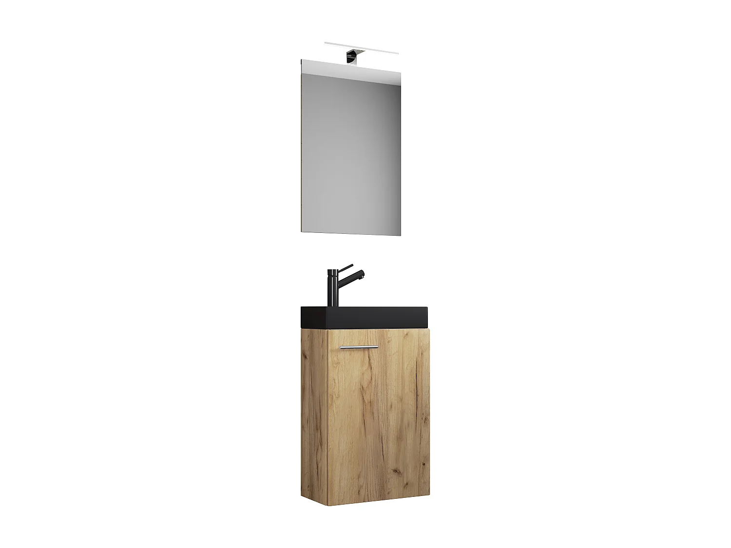 3tlg wastafel Slito SP smal Zwart