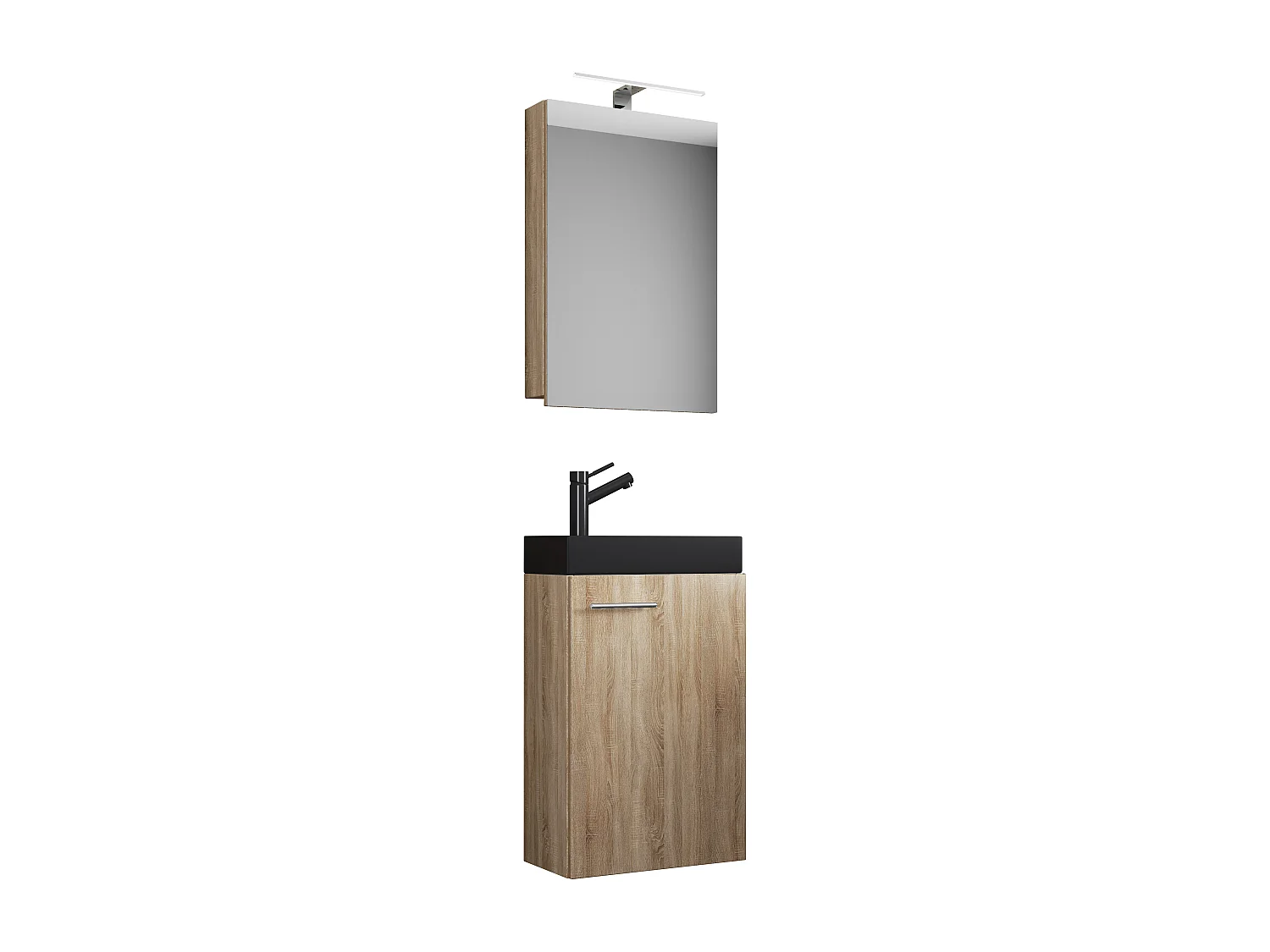 3 stuks wastafel Slito SC smal zwart