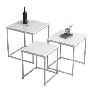 3 stks Bijzettafel Salontafel Sofatic 3 stks Bijzettafel Salontafel Sofatic