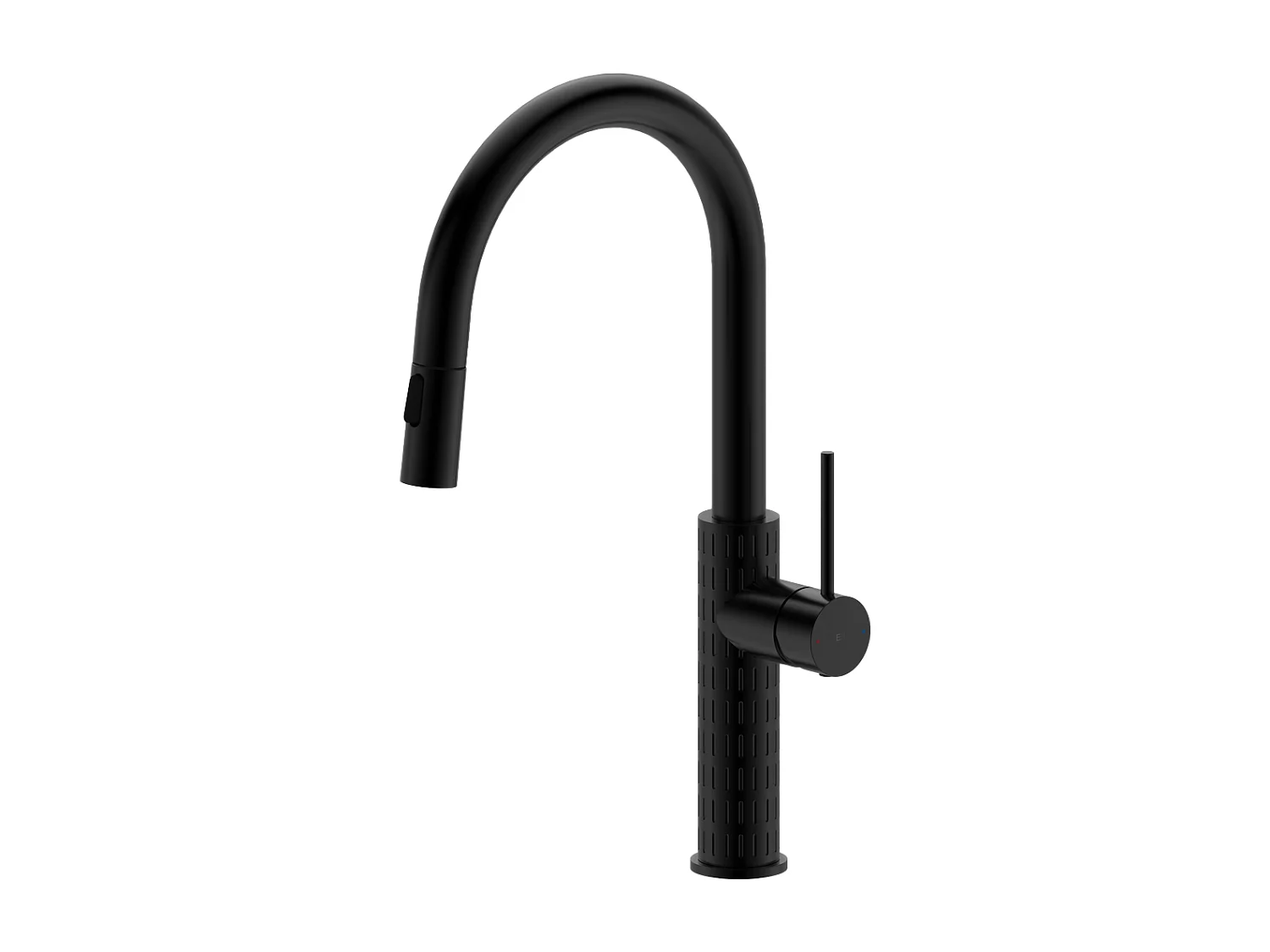 Architek wastafelmengkraan met uittrekbare douchekop zwart - Essebagno