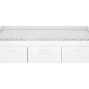 Dmora Kinderbed Adamello Wit met Opslag, Matrasmaat 90×190 cm, Eenpersoonsbedje Dmora Kinderbed Adamello Wit met Opslag, Matrasmaat 90×190 cm, Eenpersoonsbedje