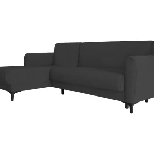 Dmora Slaapbank met Loungebank Angel 153×230 cm Antraciet Zwart, Omkeerbare Opbergruimte, Click-clack Opening Dmora Slaapbank met Loungebank Angel 153×230 cm Antraciet Zwart, Omkeerbare Opbergruimte, Click-clack Opening