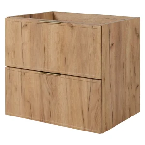 Badkamerkast, Eik Craft, gouden handgreep, 140 (2 x 60 + 20) x 46 x 57 cm