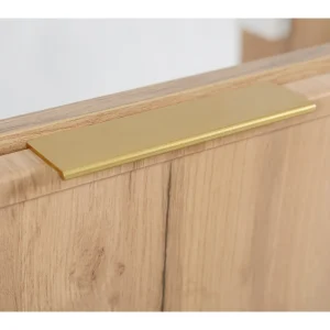 Badkamerkast, Eik Craft, gouden handgreep, 160 (2 x 80) x 46 x 57 cm