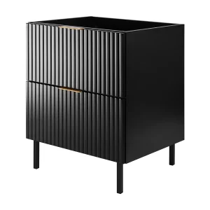 Badkamermeubel, Zwart + gouden handvat, 60 x 77 x 46 cm