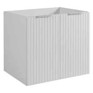 Badkamermeubel, Wit + zilveren handvat, 60 x 57 x 46 cm Badkamermeubel, Wit + zilveren handvat, 60 x 57 x 46 cm