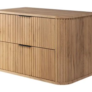 Badkamerkast, Craft Eik met zwarte handgreep, 80,4 x 51,7 x 41,5 cm
