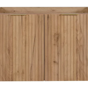 Badkamermeubel, Eik Craft + gouden handvat, 80 x 57 x 46 cm Badkamermeubel, Eik Craft + gouden handvat, 80 x 57 x 46 cm