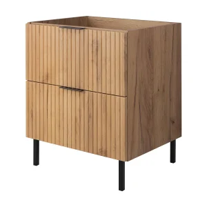 Badkamermeubel, Craft eiken + zwart handvat, 60 x 77 x 46 cm Badkamermeubel, Craft eiken + zwart handvat, 60 x 77 x 46 cm
