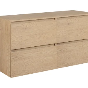 Badkamermeubel 120 cm (2 x 60) + TOP, Kleur: Licht eiken, 120 x 60,7 x 46 cm