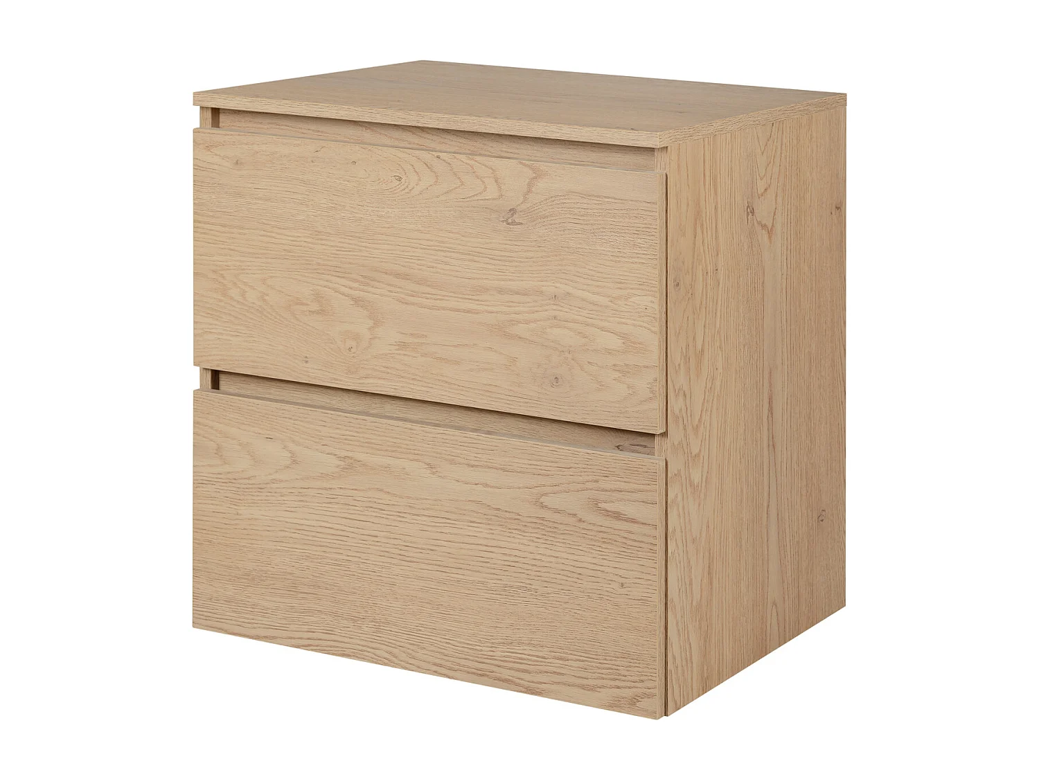 Badkamermeubel 60 cm + TOP, Kleur: Licht eiken, 60 x 60,7 x 46 cm