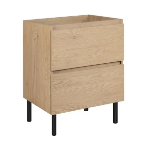 Badkamermeubel 60 cm, poten, Kleur: Licht eiken, 60 x 80,7 x 46 cm Badkamermeubel 60 cm, poten, Kleur: Licht eiken, 60 x 80,7 x 46 cm