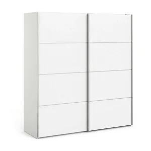 Attilio 2-deurskast, Slaapkamermeubel, Inloopkast, Kledingkast, 182×64 h202 cm, Wit Attilio 2-deurskast, Slaapkamermeubel, Inloopkast, Kledingkast, 182×64 h202 cm, Wit