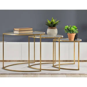 Adrian salontafel, Lage salontafel, Tijdschriftenrek voor bank, Woonkamerplank, 60×60 h50 cm, Goud Adrian salontafel, Lage salontafel, Tijdschriftenrek voor bank, Woonkamerplank, 60×60 h50 cm, Goud